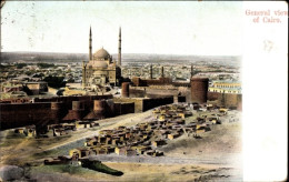 CPA Kairo Ägypten, Totalansicht Der Stadt, Moschee, Minarette, Stadtmauer - Other & Unclassified
