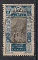 GUINEE - 1922-26 - N°YT. 98 - Gué à Kitim 5f Bleu Et Noir - Oblitéré / Used - Usati