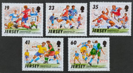 JERSEY / YT 728 - 732 / SPORT - FOOTBALL - CHAPIONNAT EUROPE 1996 / NEUFS ** / MNH - Europees Kampioenschap (UEFA)