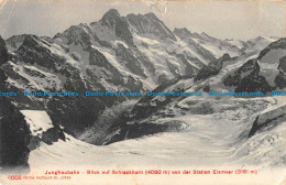 R097691 Jungfraubahn. Blick Auf Schreckhorn Von Der Station Eismeer. Photoglob. - World