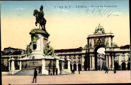 CPA Lisboa Portugal, Praca Do Comercio, Denkmal, Bogen - Other & Unclassified