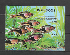 Cambodia 1997 Fishes MS MNH - Peces