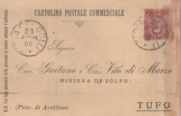 Italy. A216. Gioia Del Colle.1900. Annullo Grande Cerchio GIOIA DEL COLLE Su Cartolina Postale Commerciale - Marcophilia