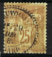 FRANCE Classique, B Obl. CAD Perlés: Beauvoisin (Gard) Sur Y&T 92 - 1876-1898 Sage (Type II)