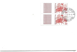 CH - 184 - Enveloppe Envoyée De Genève 1979 - Timbres Tirés De Carnet - Covers & Documents