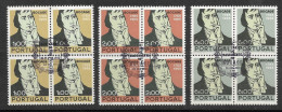 Portugal 1966 Centenaire Bocage Poète écrivain Poet Writer X 4 Cachet Premier Jour Funchal Madeira Madère - Used Stamps