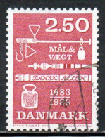 DANEMARK DANMARK DENMARK DANIMARCA 1983 WEIGHTS AND MEASURES ORDINANCE 300th ANNIVERSARY  2.50k USED USATO OBLITERE - Gebraucht
