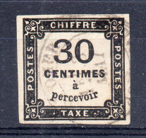 FRANCE / TAXE / N° 6 30c NOIR CHIFFRE-TAXE (o) / SIGNÉ CALVES / COTE 160 € - Other & Unclassified