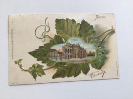 Carte Postale Ancienne (1914) Anvers Théâtre Flamand (avec Relief) - Antwerpen
