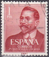 1961 - ESPAÑA - CENTENARIO DEL NACIMIENTO DE VAZQUEZ DE MELLA - EDIFIL 1351 - Usati