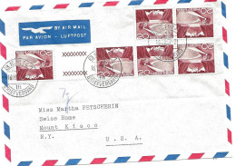 CH - 185 - Enveloppe Envoyée De Bern 1957 - Superbe Affranchissement Tiumbres Tête-bêche Et Pont - Covers & Documents