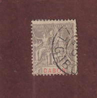 GABON - Ex. Colonie Française  - 21 De 1904/1907 - Oblitéré - Type Colonies . 15c. Gris -  2 Scan - Used Stamps
