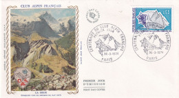 1er Jour, Centenaire Du Club Alpin Français - 1970-1979