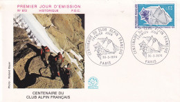 1er Jour, Centenaire Du Club Alpin Français - 1970-1979