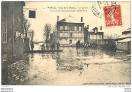 08 WARCQ CRUE DE LA MEUSE 1910 PLACE DE LA MAIRIE - Other & Unclassified