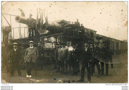 CARTE PHOTO  CANON CAPTURE PAR LES ANGLAIS SUR UN TRAIN - War 1914-18