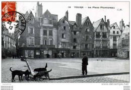 37 TOURS LA PLACE PLUMEREAU  EDIT MALCUIT 1912 - Tours