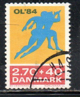 DANEMARK DANMARK DENMARK DANIMARCA 1984 OLYMPIC GAMES OL'84 2.70k + 40o USED USATO OBLITERE - Used Stamps