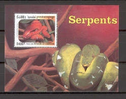Cambodia 1999 Snakes MS MNH - Serpenti