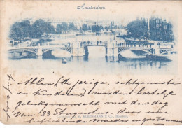 Amsterdam Halvemaansbrug Amstel Levendig ±1898    2259 - Amsterdam
