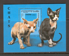 Cambodia 1997 Cats MS MNH - Hasen