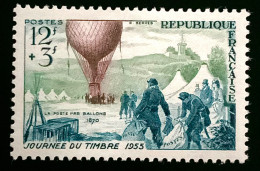 1955 FRANCE N 1018 - JOURNEE DU TIMBRE 1955 - LA  POSTE PAR BALLONS 1870 - NEUF** - Unused Stamps