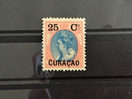 Curaçao 1902 25c On 25c Rose & Blue Queen Wilhelmina Mint SG 52 NVPH 27 Sc 46 - Curaçao, Nederlandse Antillen, Aruba