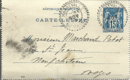 10B1  ---  52  HARREVILLE   B2  Entier Postal Sage - 1877-1920: Semi-moderne Periode