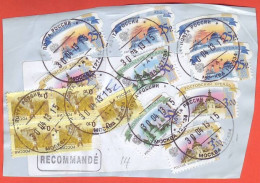 2020 RUSSIA Used Postage Stamps Cut From The Envelope Coat Of Arms 14 Stamps Used - Gebruikt