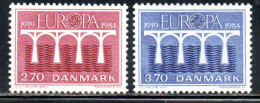 DANEMARK DANMARK DENMARK DANIMARCA 1984 EUROPA CEPT COMPLETE SET SERIE COMPLETA MNH - Unused Stamps
