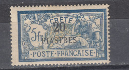 Crete 1903 - 20 Pt. Surcharge On 2 Fr. - MH (e-556) - Oblitérés