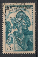 GUINEE - 1938 - N°YT. 143 - Guinéenne 3f Bleu-vert - Oblitéré / Used - Used Stamps