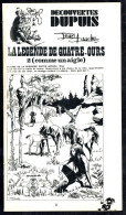 "La Légende De Quatre-Ours 2" De JEAN CLAUDE - Supplément à Spirou - Découvertes DUPUIS - 1975. - Spirou Magazine