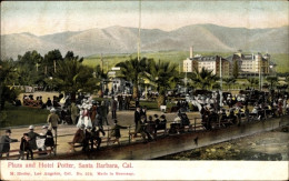 CPA Santa Barbara, Kalifornien, USA, Plaza Und Hotel Potter - Otros & Sin Clasificación