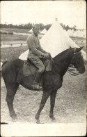 Photo CPA Französischer Soldat In Uniform Auf Einem Pferd, I WK - Other & Unclassified