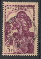 GUINEE - 1938 - N°YT. 144 - Guinéenne 5f Lilas - Oblitéré / Used - Gebraucht