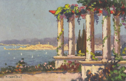 H87. Vintage French Postcard. The Pergola, Cannes. France. By A Quertant. - Cannes