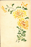 H54. Vintage Undivided Postcard. Hand Painted Yellow Flowers. Chrysanthamums? - Other & Unclassified