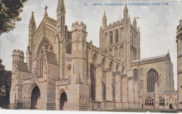 H60. Vintage Celesque Postcard.  Hereford Cathedral. - Herefordshire