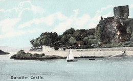 H41. Vintage Postcard.  Dunollie Castle, Oban , Scotland. (misspelt Title) - Argyllshire