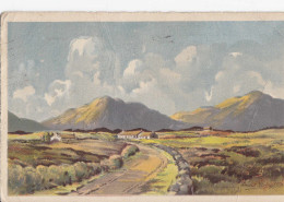 H43.  Vintage Postcard. The Road To The Mountains.  Signed - Paintings