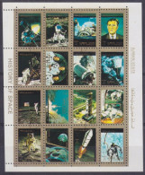 1973 Ajman 2653-2668KLused Space Exploration By America - Asia
