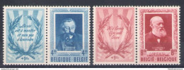 1952 Belgio - N. 899/99 - Valori Con Appendice Laterale - MNH** - Andere & Zonder Classificatie