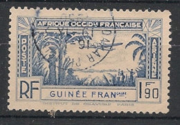 GUINEE - 1940 - Poste Aérienne PA N°YT. 1 - Avion 1f90 Bleu - Oblitéré / Used - Usados