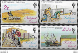 1976 Falkland Islands Sheep Farming 4v. MNH SG. N. 321/24 - Otros & Sin Clasificación