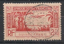 GUINEE - 1940 - Poste Aérienne PA N°YT. 2 - Avion 2f90 Rouge - Oblitéré / Used - Used Stamps