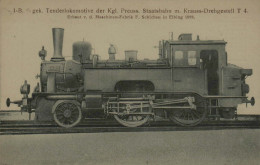1-B 2/3 Gek. Tenderlokomotive Der Kgl. Preuss. Staatsbahn M. Krauss-Dreligstell T 4 - Elbing 1898 - Treinen