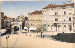 C. P. A. : CROATIA : PULA : POLA : Giardini, In 1914 - Croazia