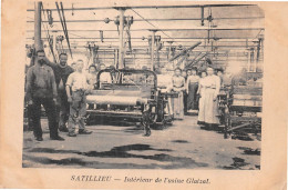 SATILLIEU (Ardèche) - Intérieur De L'usine Glaizal - Voyagé 1905 (2 Scans) - Other & Unclassified