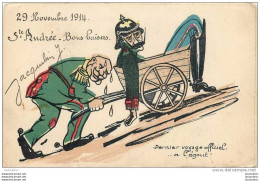 DERNIER VOYAGE OFFICIEL ... A L'EGOUT 29 NOVEMBRE 1914 - Humorísticas